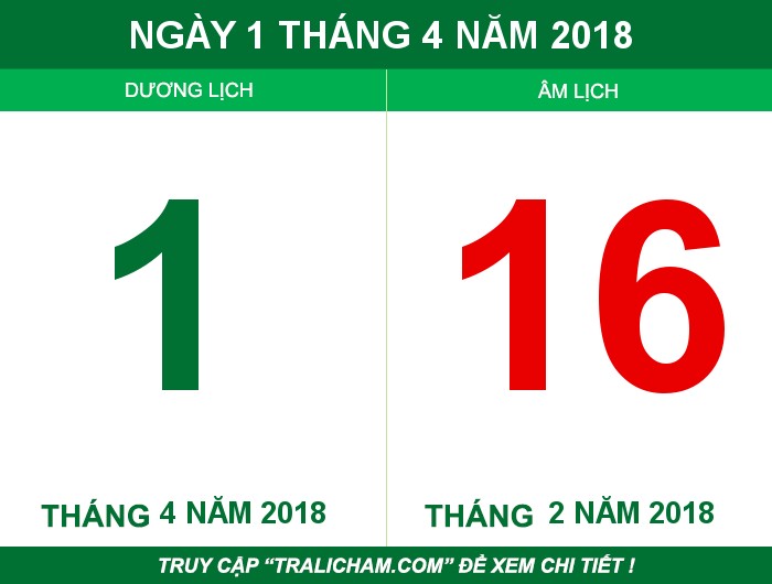 Ngày 1 tháng 4 năm 2018