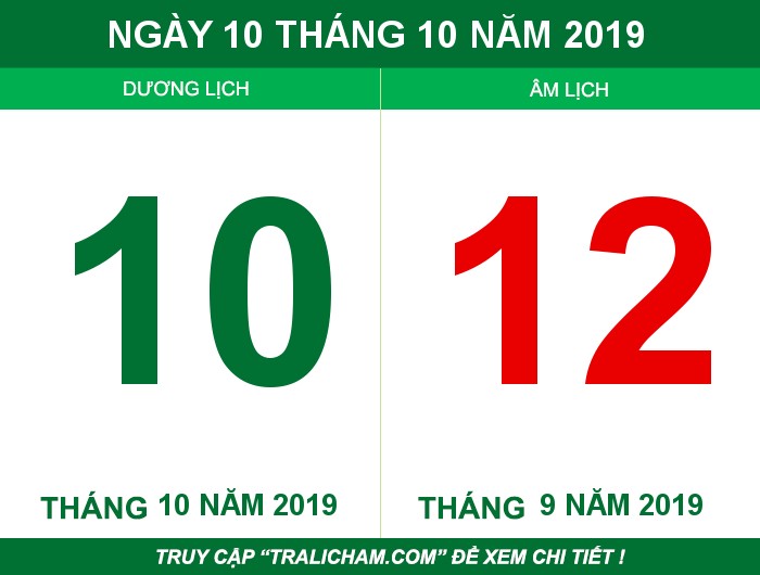 Ngày 10 tháng 10 năm 2019