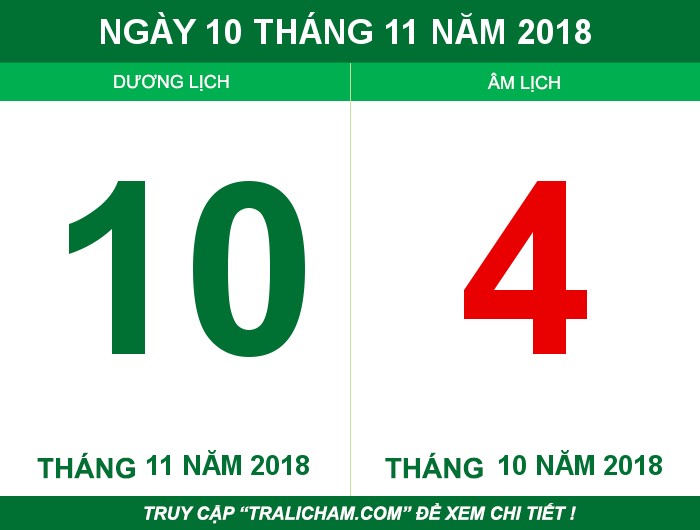 Ngày 10 tháng 11 năm 2018