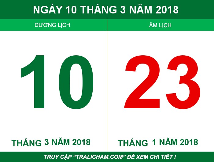 Ngày 10 tháng 3 năm 2018
