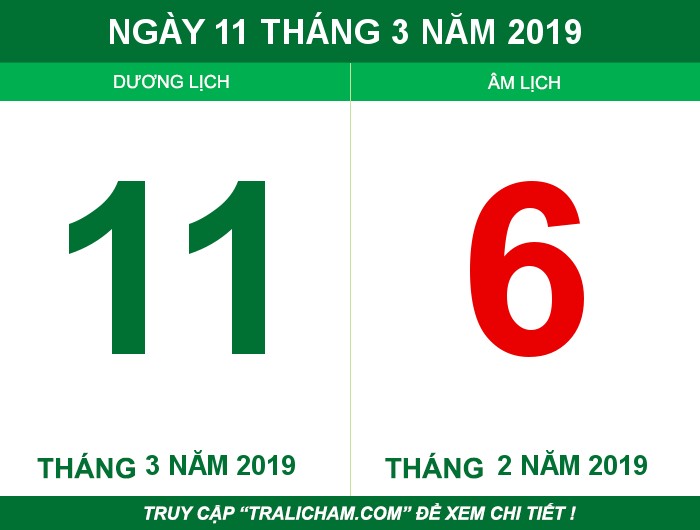 Ngày 11 tháng 3 năm 2019
