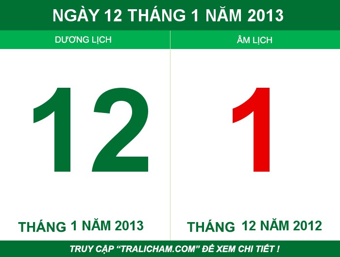 Ngày 12 tháng 1 năm 2013