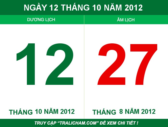 Ngày 12 tháng 10 năm 2012