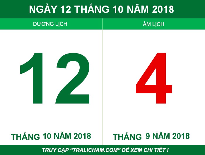 Ngày 12 tháng 10 năm 2018