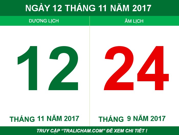 Ngày 12 tháng 11 năm 2017