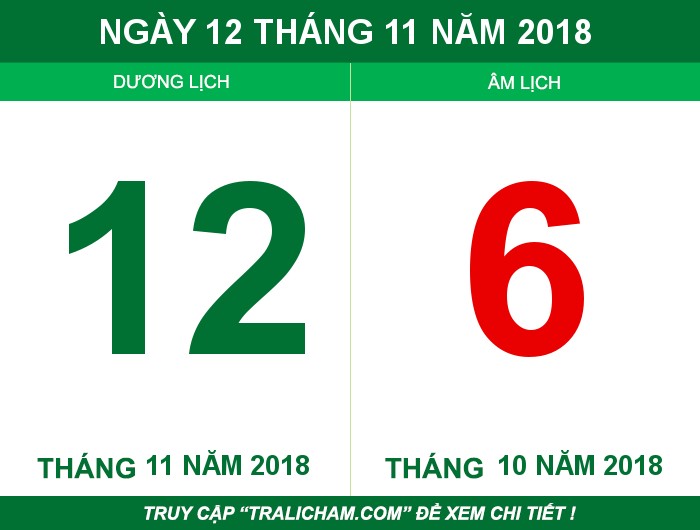 Ngày 12 tháng 11 năm 2018