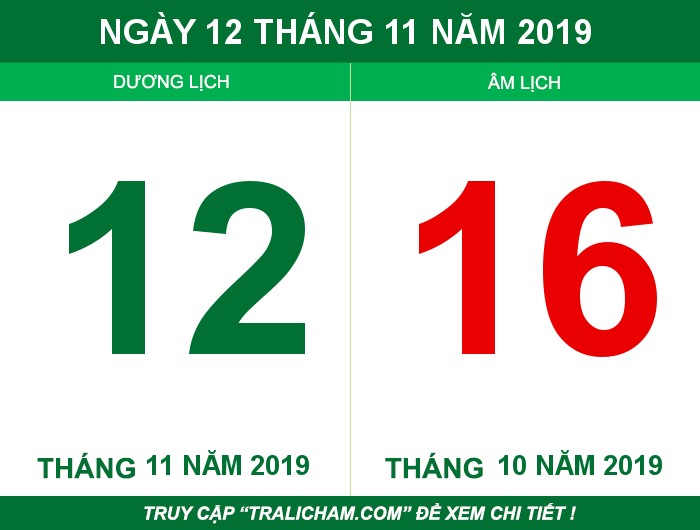 Ngày 12 tháng 11 năm 2019