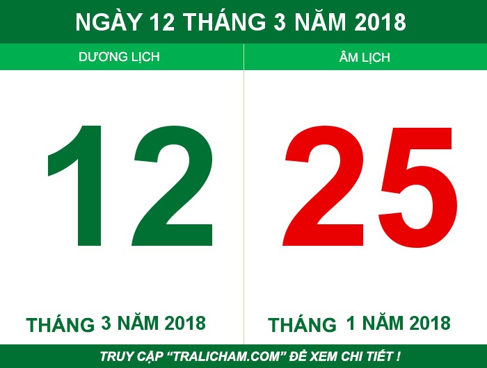 Ngày 12 tháng 3 năm 2018