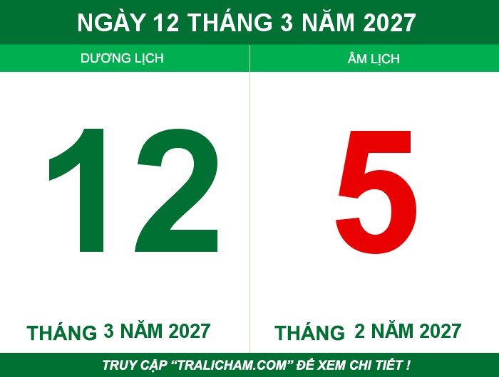 Ngày 12 tháng 3 năm 2027