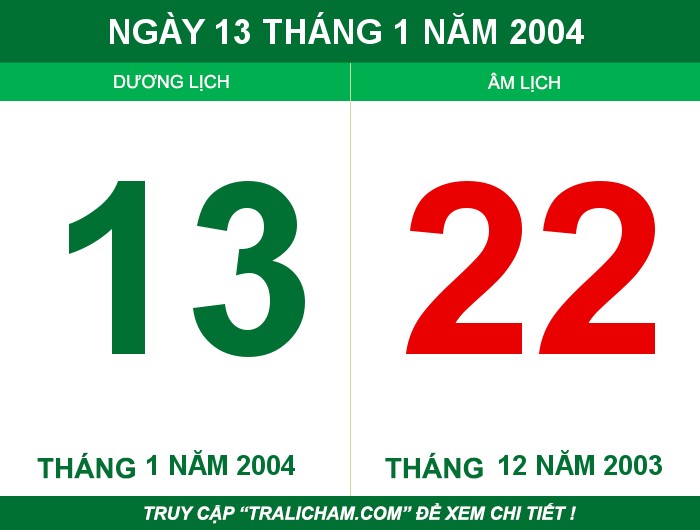 Ngày 13 tháng 1 năm 2004