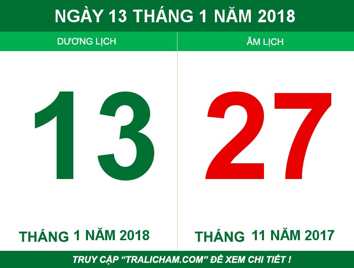Ngày 13 tháng 1 năm 2018