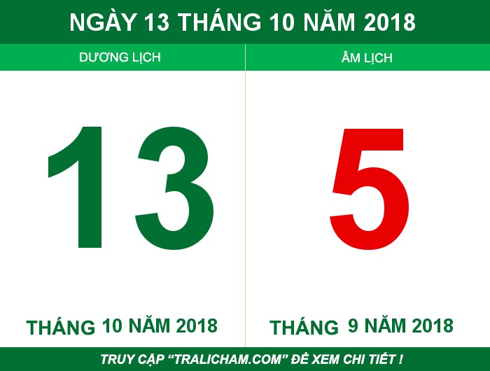 Ngày 13 tháng 10 năm 2018