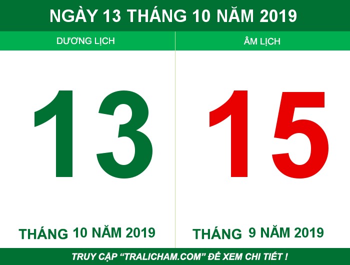 Ngày 13 tháng 10 năm 2019