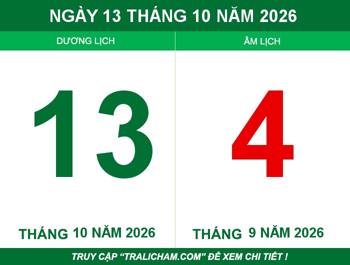 Ngày 13 tháng 10 năm 2026