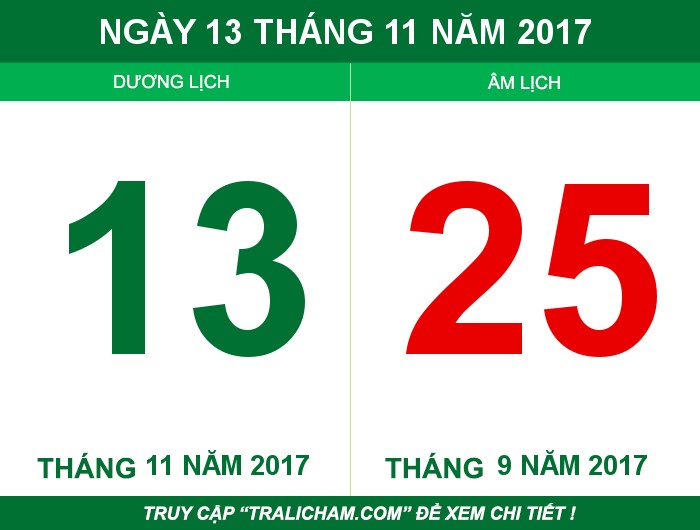 Ngày 13 tháng 11 năm 2017