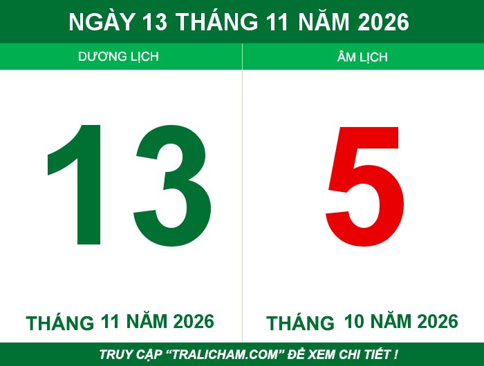 Ngày 13 tháng 11 năm 2026