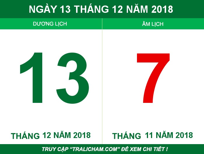 Ngày 13 tháng 12 năm 2018