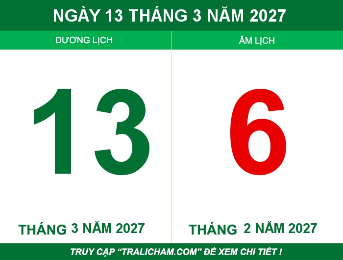 Ngày 13 tháng 3 năm 2027