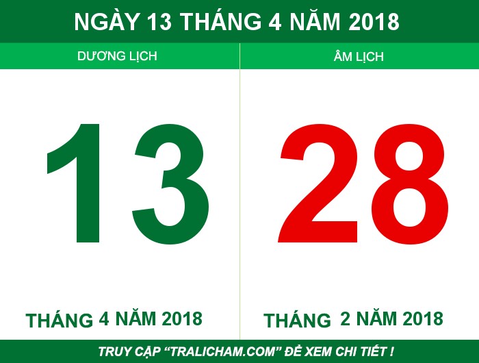 Ngày 13 tháng 4 năm 2018