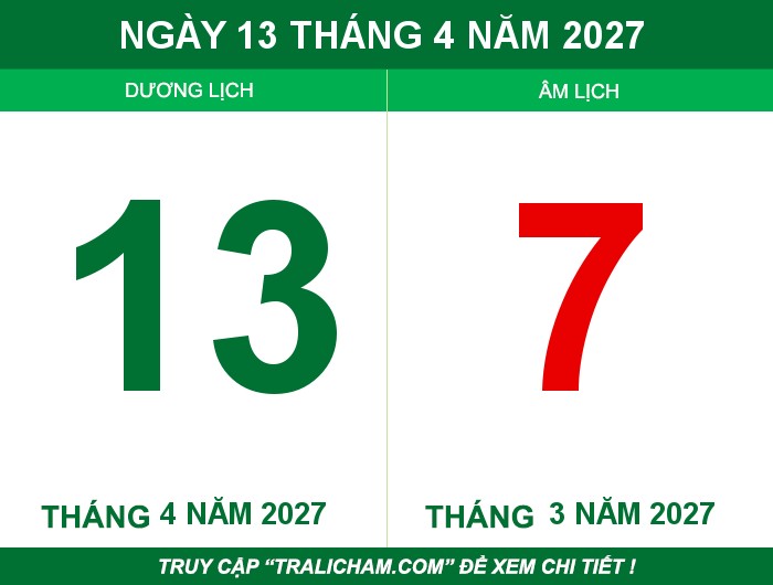 Ngày 13 tháng 4 năm 2027