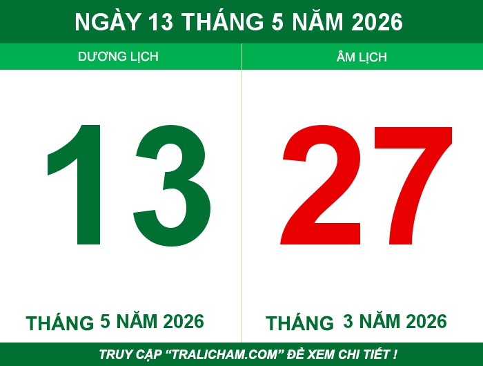 Ngày 13 tháng 5 năm 2026