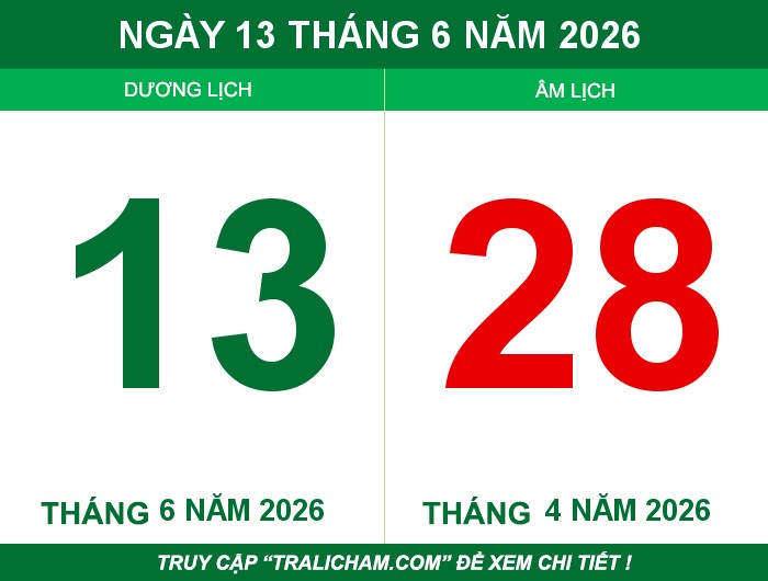 Ngày 13 tháng 6 năm 2026