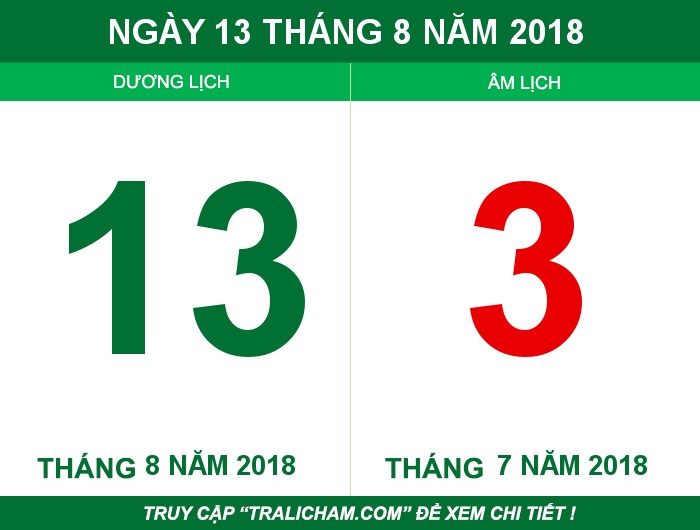 Ngày 13 tháng 8 năm 2018