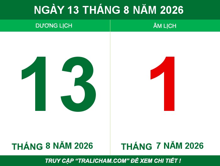 Ngày 13 tháng 8 năm 2026