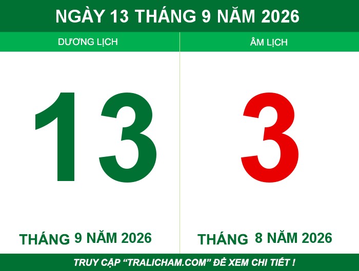 Ngày 13 tháng 9 năm 2026