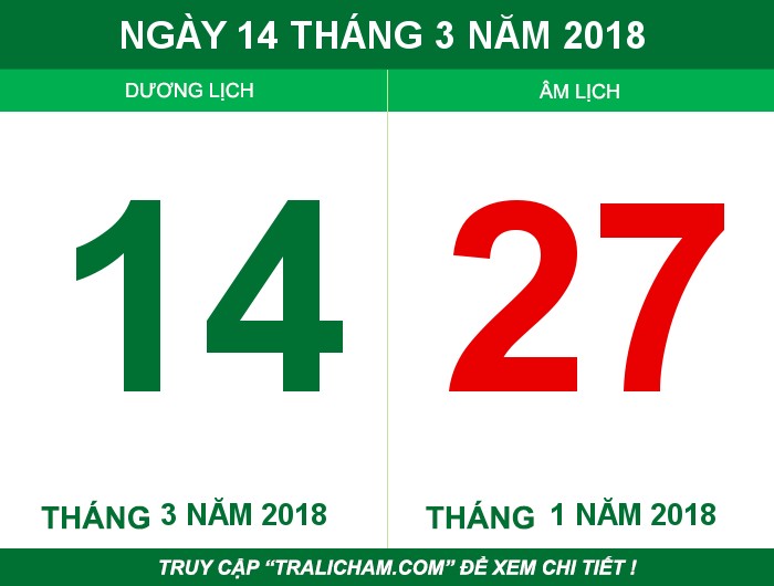 Ngày 14 tháng 3 năm 2018