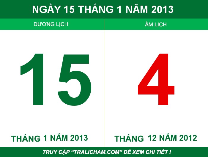 Ngày 15 tháng 1 năm 2013