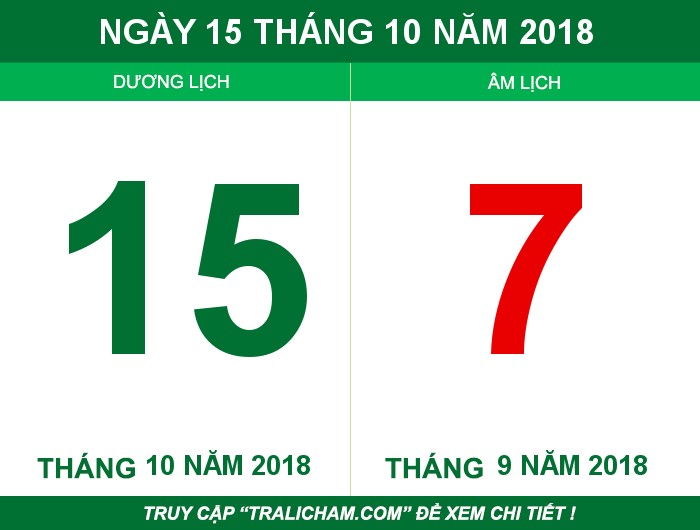 Ngày 15 tháng 10 năm 2018
