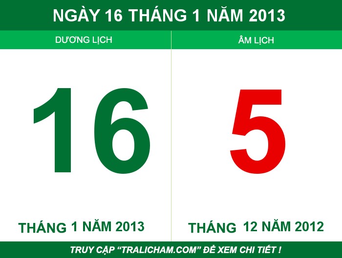 Ngày 16 tháng 1 năm 2013
