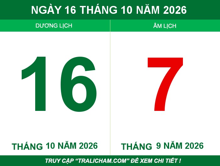 Ngày 16 tháng 10 năm 2026