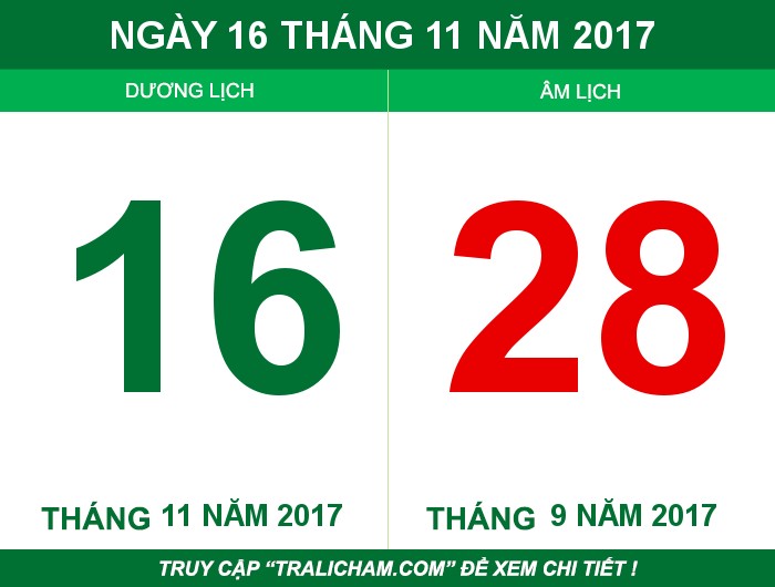 Ngày 16 tháng 11 năm 2017