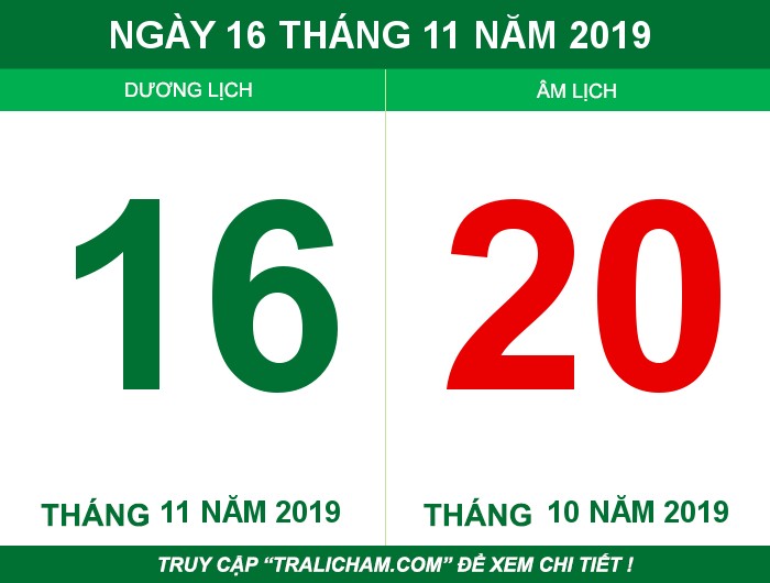 Ngày 16 tháng 11 năm 2019
