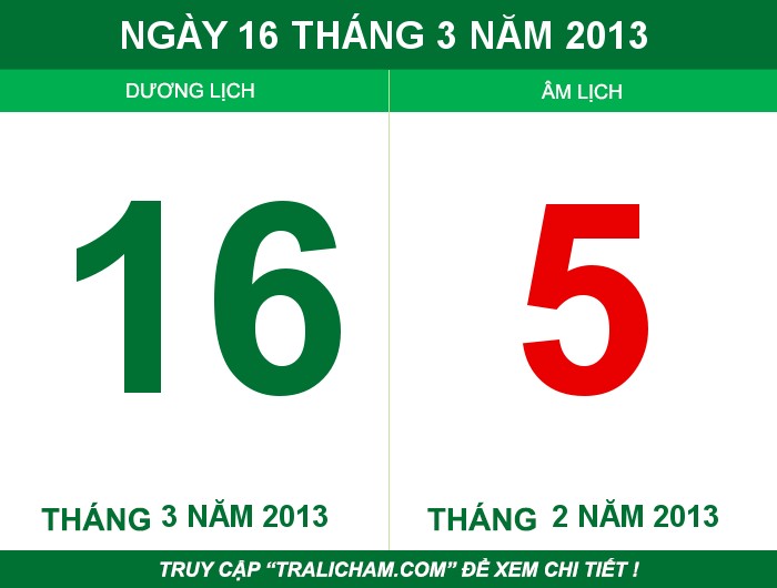 Ngày 16 tháng 3 năm 2013