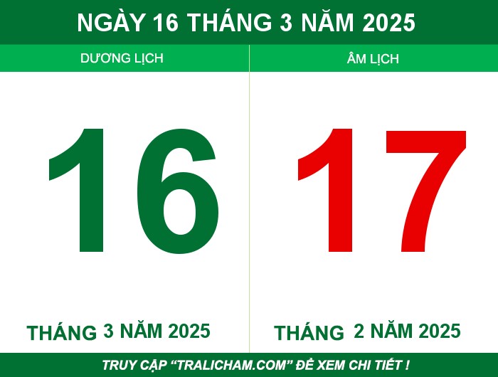 Ngày 16 tháng 3 năm 2025