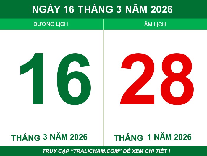 Ngày 16 tháng 3 năm 2026