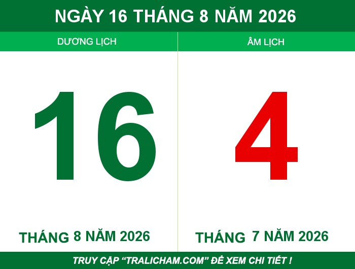 Ngày 16 tháng 8 năm 2026