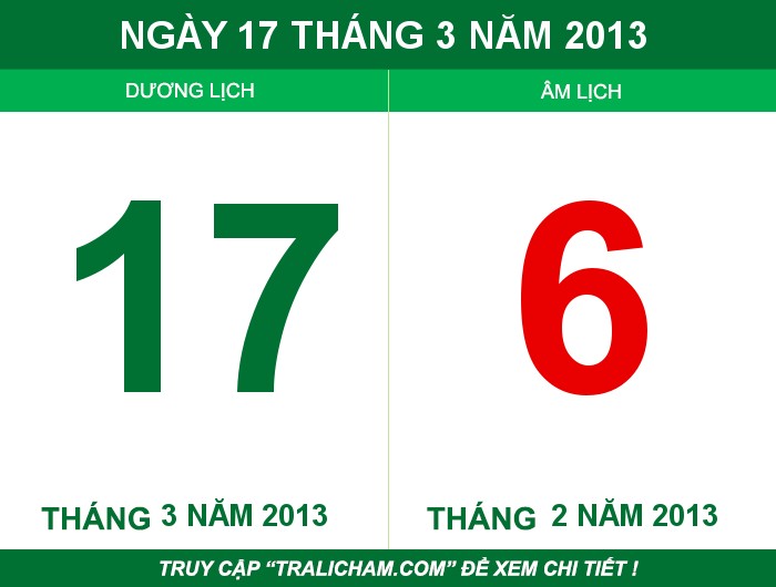 Ngày 17 tháng 3 năm 2013
