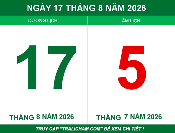 Ngày 17 tháng 8 năm 2026