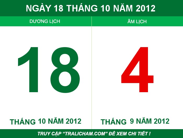 Ngày 18 tháng 10 năm 2012