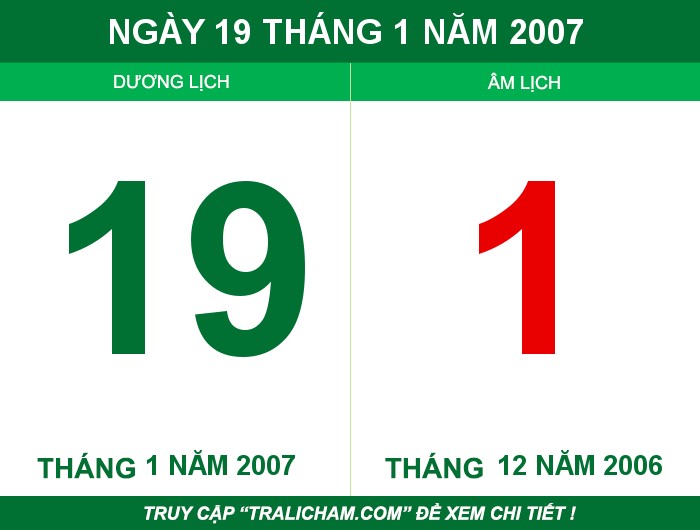 Ngày 19 tháng 1 năm 2007