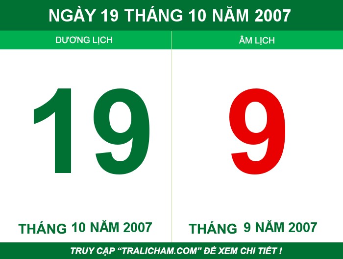 Ngày 19 tháng 10 năm 2007