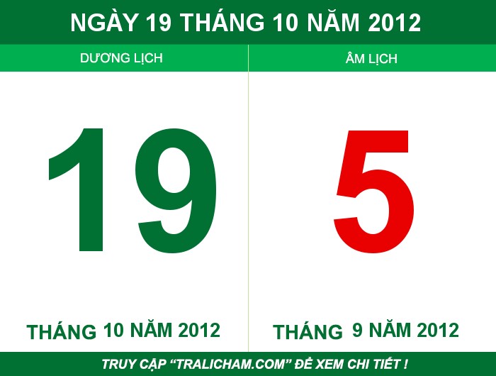 Ngày 19 tháng 10 năm 2012