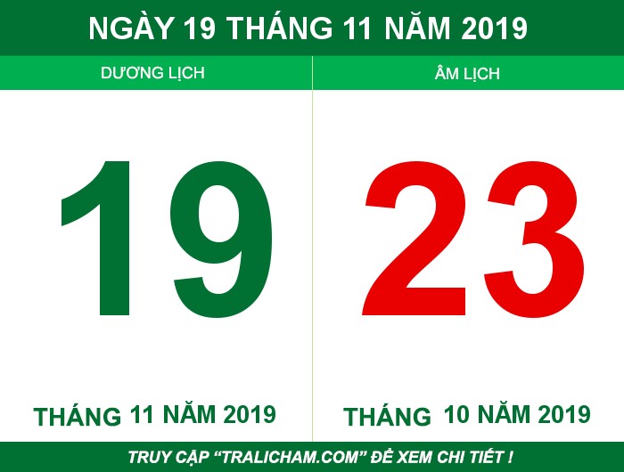 Ngày 19 tháng 11 năm 2019