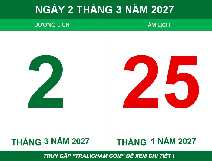 Ngày 2 tháng 3 năm 2027