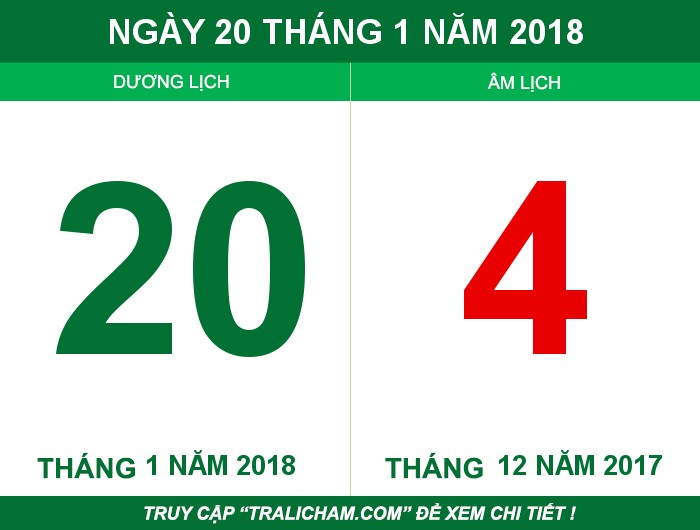 Ngày 20 tháng 1 năm 2018