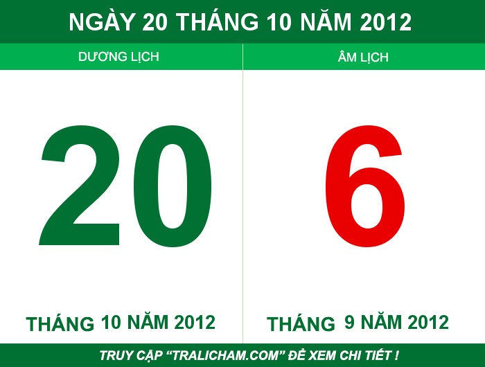 Ngày 20 tháng 10 năm 2012